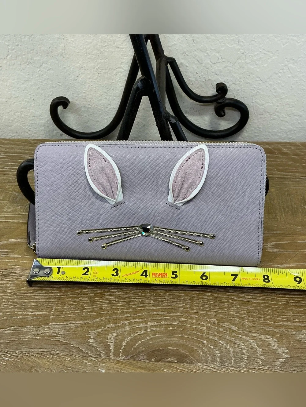 kate spade Hop To It Rabbit Neda Zip Around Wallet in Nouveaux Neutral (Lilac)